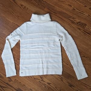 Lacoste Women's Ivory Turtleneck Sweater
